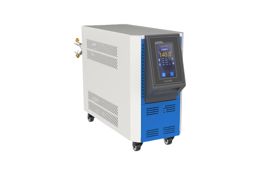How do I troubleshoot a low flow alarm on a mould temperature controller?
