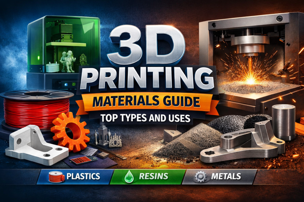 Guide to 3D Printing Materials: Top Types and Uses